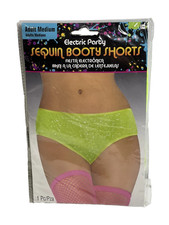 Electric Party Sequin Booty Shorts - Adult Medium
