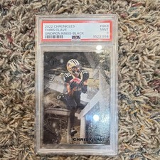 2022 Panini Chronicles Gridiron Kings Chris Olave Black /35 PSA 9 Saints