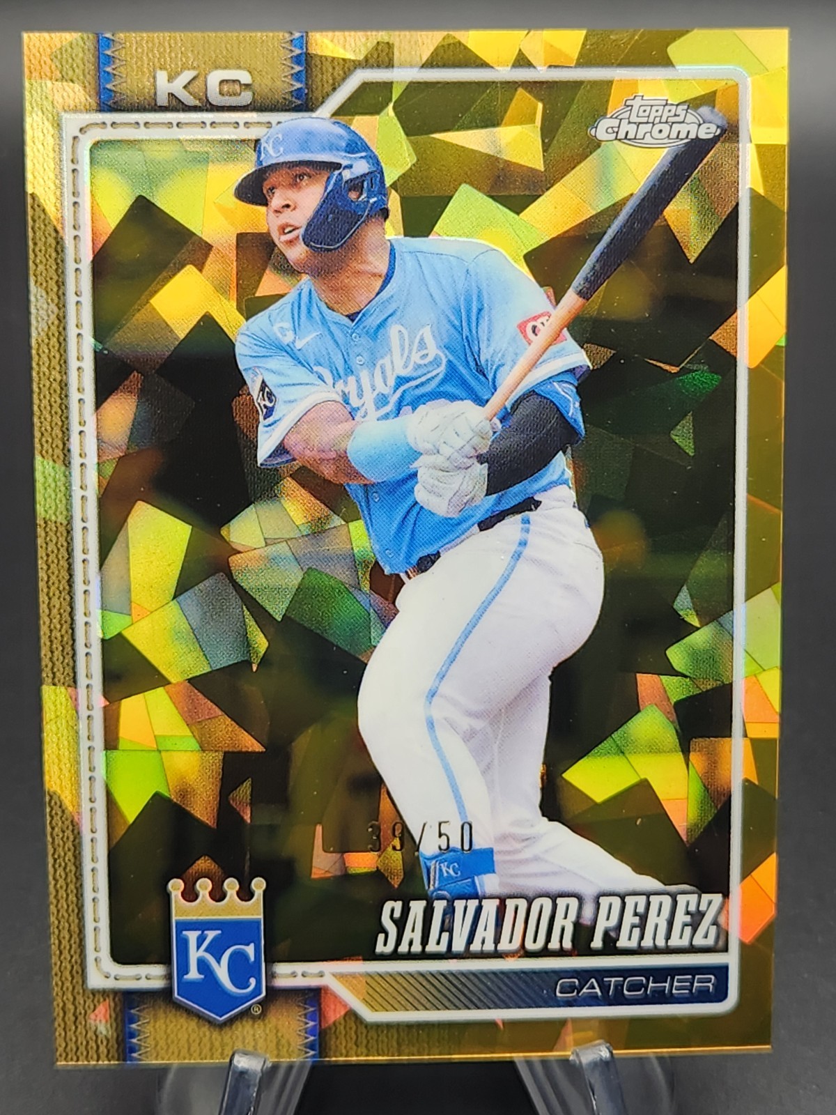 Salvador Perez 2026 Topps Chrome Sapphire Gold 39/50