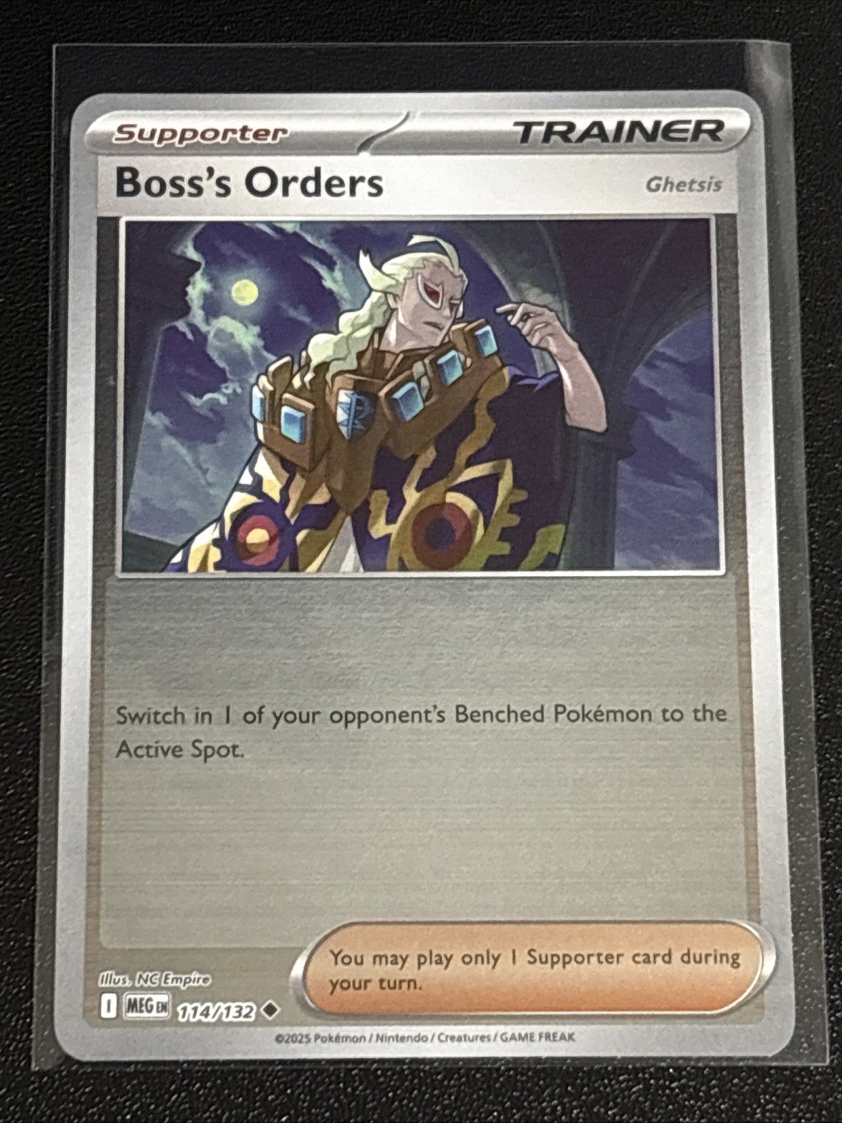 Pokémon TCG Mega Evolution Boss's Orders Reverse Holofoil 114/132 NM