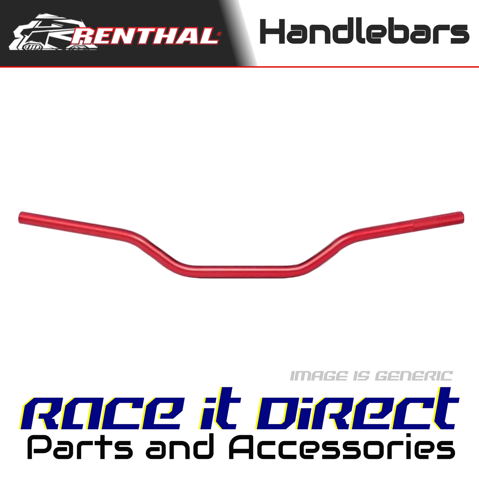 Handlebar for KAWASAKI W800 2011-2016 Red Renthal