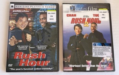 Rush Hour & Rush Hour 2 DVD Lot SEALED Jackie Chan Chris Tucker Action Movies