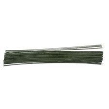 100Pcs Olive Green Floral Paper Wrapped Wire Stem Wire for Wreaths DIY