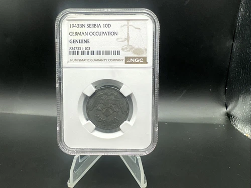 1943BN 10 Dinara - Serbia-  German Occupation -  NGC Genuine - 103