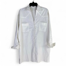 PrettyLittleThing Oversized Button Down Dress Women’s 6 White