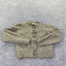 Gap Sweater Cardigan Kids Medium Brown 100 Wool Button Front Hong Kong