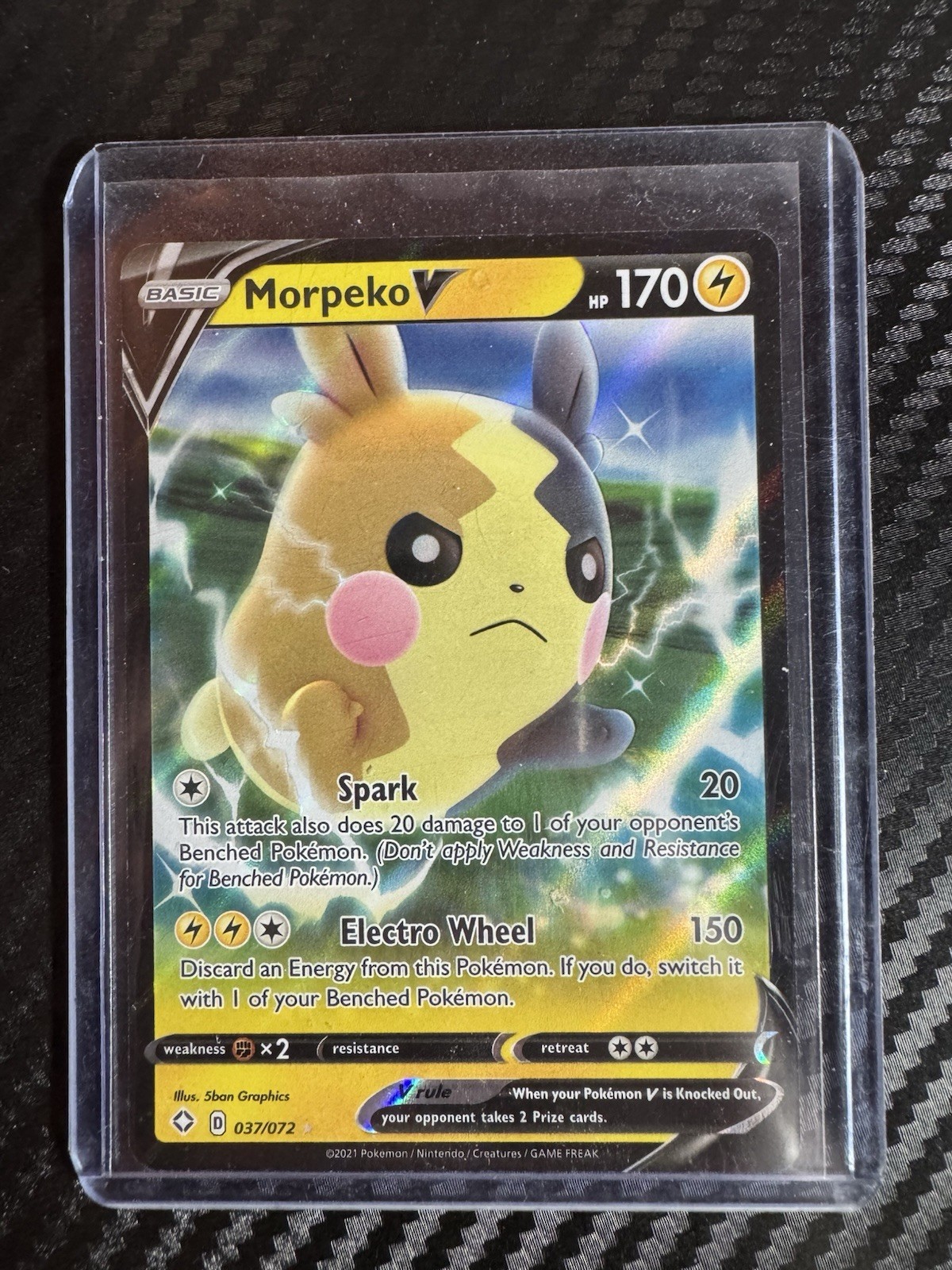 Pokemon Morpeko V 037/072 Shining Fates Ultra Rare Holo NM