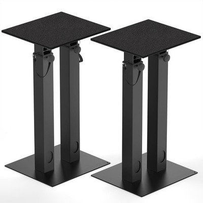 Universal Speaker Stand Pair Double Tubes Heavy Duty Bookshelf Speaker Stands...