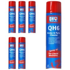 6x Brake Clutch Cleaner Aerosol Spray Parts Degreaser 600ml Quinton Hazell