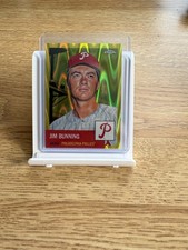 Jim Bunning 2022 Topps Chrome Yellow Ray Wave 63/250 No. 415