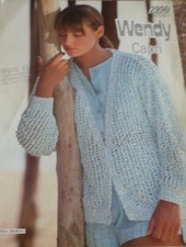 Original Wendy Capri Knitting Pattern Lady's DK Lacy Patterned Cardigan 2996