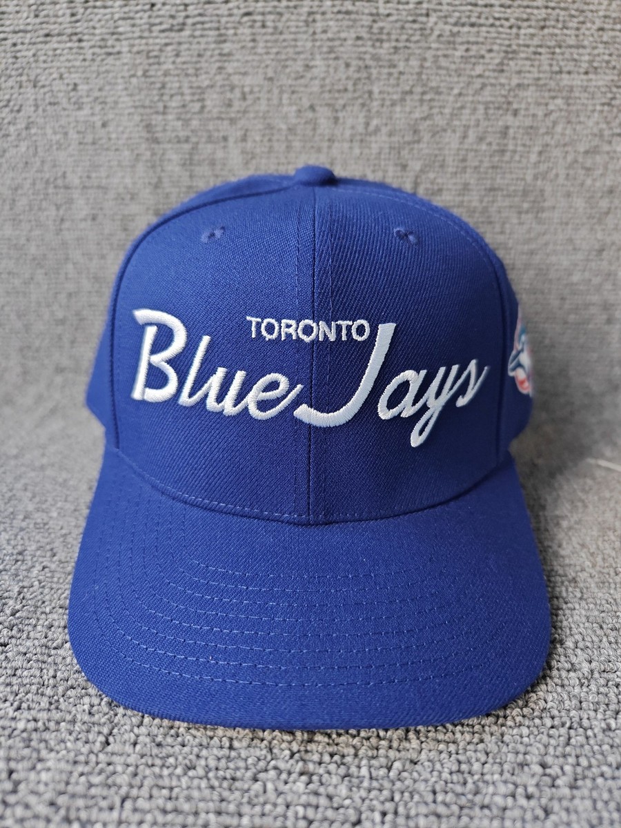 Mitchell & Ness Toronto Blue Jays Script Snapback Hat Royal Blue New