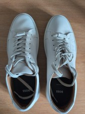 hugoboss white plain shoes