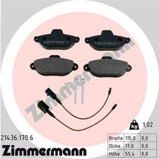 ZIMMERMANN Bremsbeläge Satz Vorne Bremsklötze für FIAT 500 (312) 21436.170.6