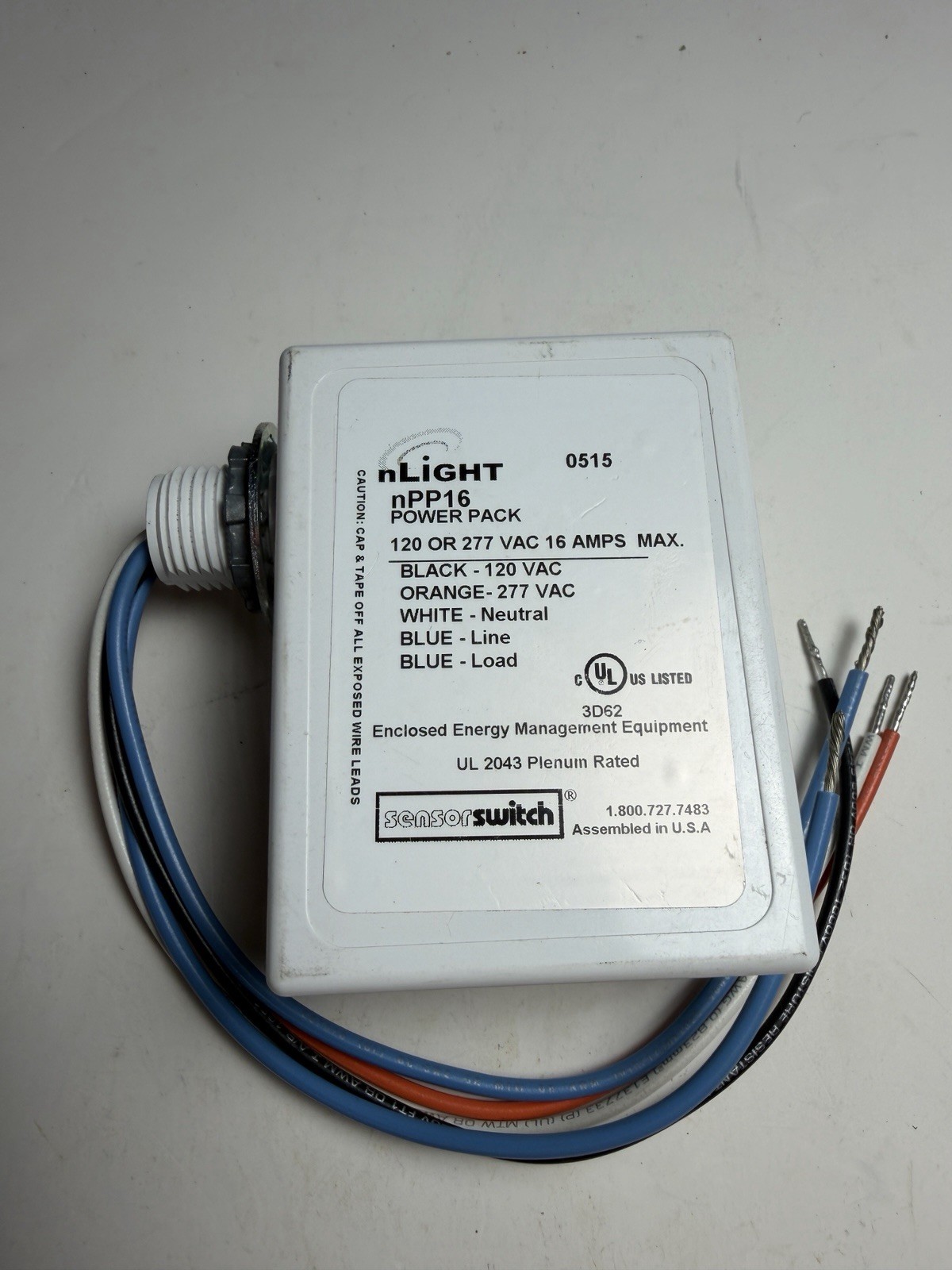 Acuity nLight NPP16 D EFP SA Dimming Power Relay Pack 120/277V 16A (no box)