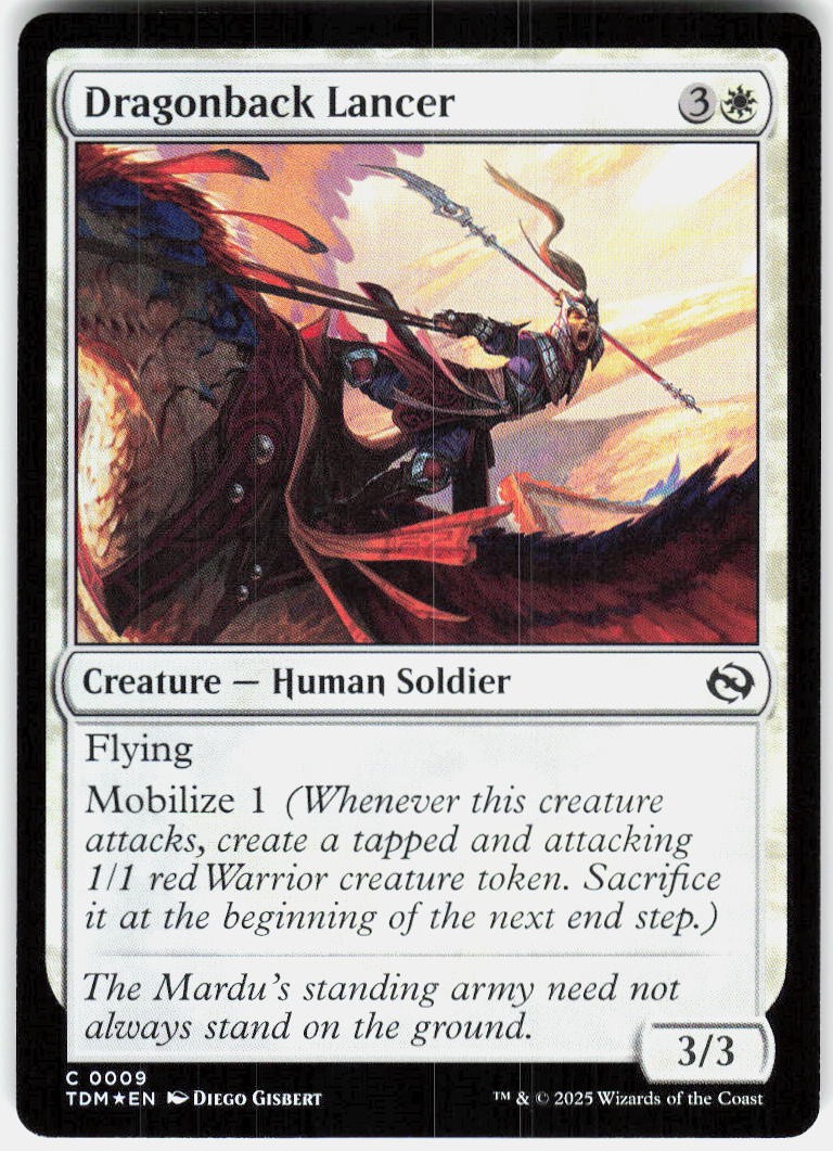 Dragonback Lancer 9 Common Tarkir: Dragonstorm Magic: The Gathering Foil NM/M