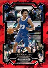2024 Panini Prizm Draft Picks Trey Alexander #85 Prizms Red Ice Creighton 32C