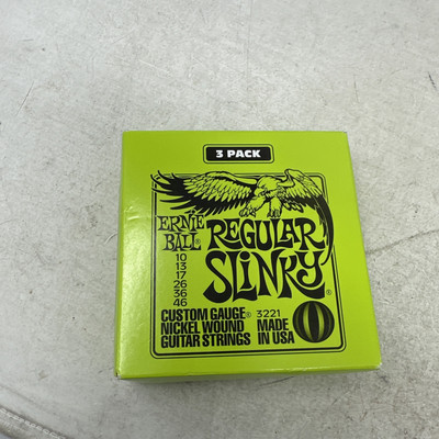Ernie Ball 3221 3-Pack Nickel Wound Regular Slinky 10-46 strings, NIB/FREE SHIP!