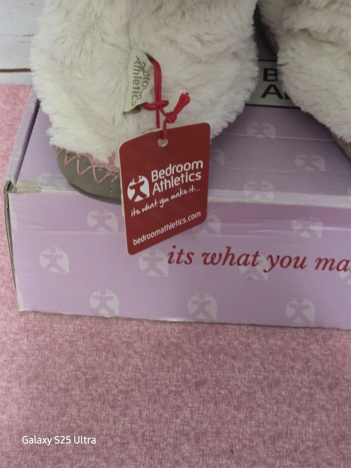 Botas deportivas Fern clásicas de piel sintética con tapa enrollable crema/rosa por dormitorio atletismo S Foto 4 de 4