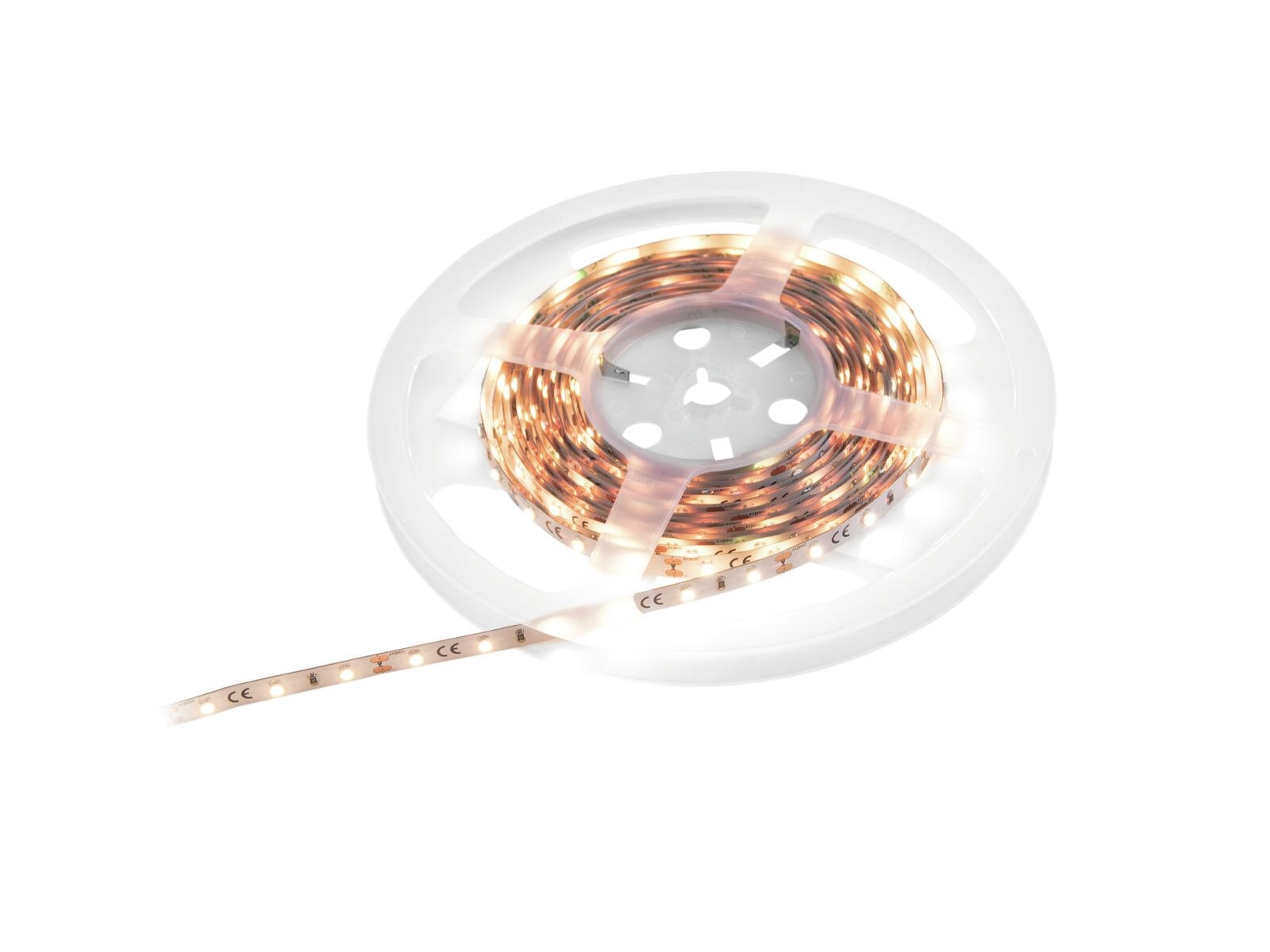 2x Eurolite LED Strip 300 SMD 3528 5m 2700K - Kit Installazione 12V