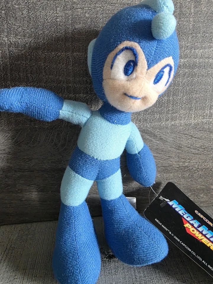 8” Pequeño Good Stuff Mega Man Powered Up Peluche Arcade Garra Máquina Premio 2008 G34 Foto 2 de 4
