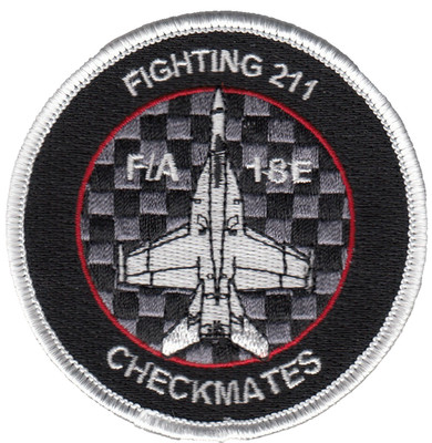 VFA-211 CHECKMATES F/A-18E SHOULDER PATCH