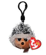 Ty Beanie Baby (Plastic Key Clip) - Spike the Hedgehog, MWMT Stuffed Animal Toy