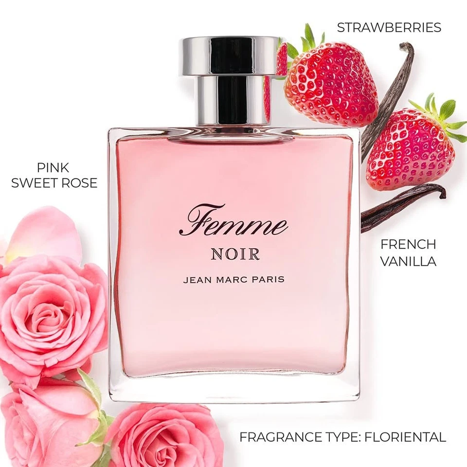 Jean Marc Paris Femme Noir Eau De Parfum Spray 100 ml, Mujer Floral Foto 2 de 4