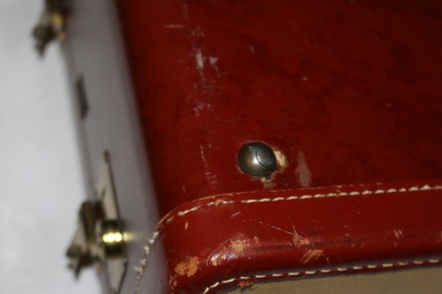 RARE Vintage SINGER carry-on piece of luggage / cosmetic case 14x9x7 - Picture 9 of 9