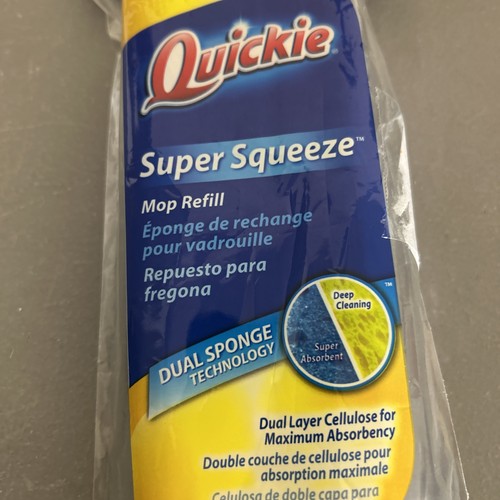 Quickie Clean Squeeze Ricarica Mocio Doppia Spugna Tipo S per Mop 045 NOS 2015 - Foto 3 di 8