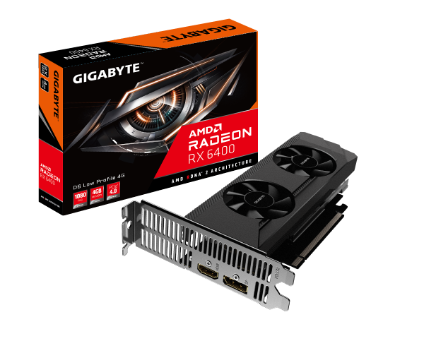 Gigabyte Radeon RX 6400 D6 low profile 4G HDMI DP Video card GDDR6  