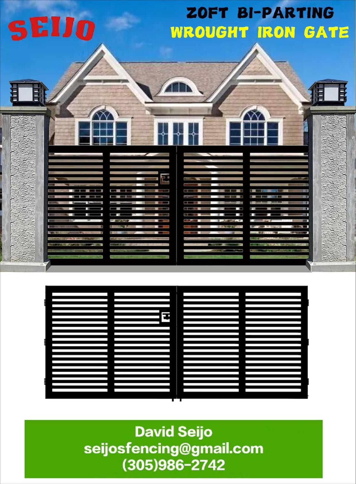 Bi-Dual Beautiful Entrance Gates for Sale! Different sizes and designs available