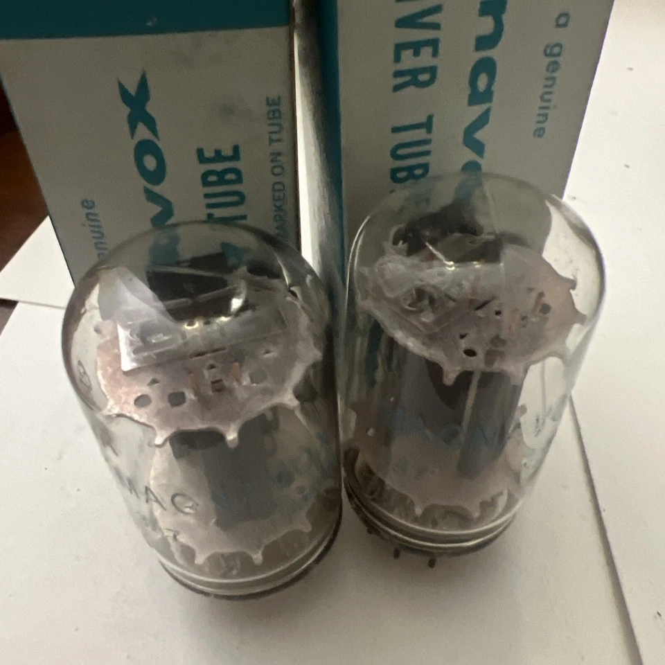 Par de tubos de vacío de audio Magnavox NOS 6GF7A Compactron doble triodo Foto 2 de 4