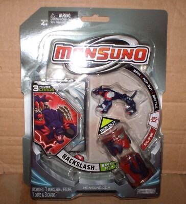 MONSUNO Core-Tech BACKSLASH Spin Battle1 Figur,1 Core, 3 Cards Neu,OVP,Lizenz