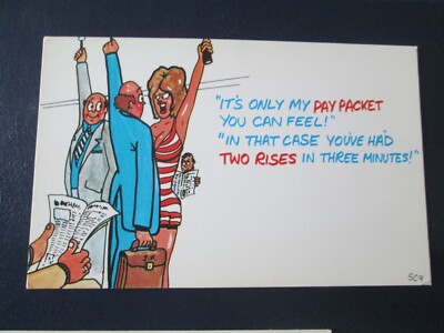 Küstenfarbe Comic Postkarte SC9 ''It's only my PAY PACKET...'' Unposted
