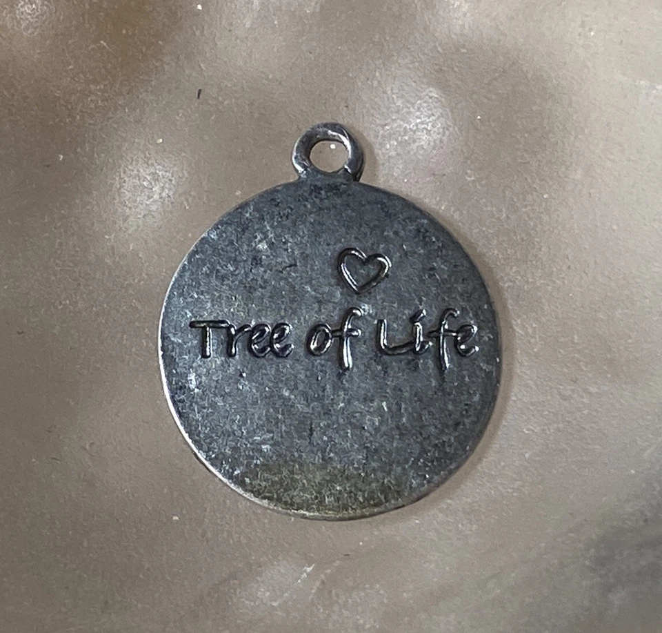 Silver Tree Of Life Pendant Charm Flowing Tree Heart On Back 23.4mm X 19.5mm 2g - Image 4 of 4