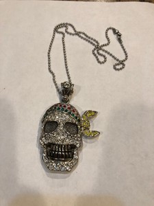 Pirate Skull Pendant Chain Skeleton 