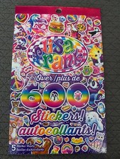 NIP LISA FRANK STICKER BOOK OVER 600 STICKERS TIGERS PUPPIES FOOD BEARS FROGS