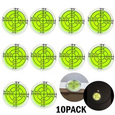 10pc Circular Bubble Level Bullseye Degree Marked Surface Round Spirit Levels