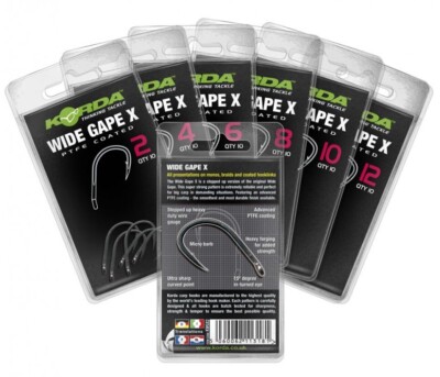Korda Wide Gape X  Karpfenhaken Gr. 4 10 Stk.