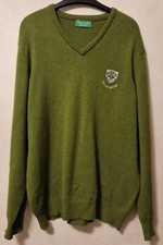 HESWALL GOLF CLUB OLIVE GREEN 100% LAMBSWOOL JUMPER HAWICK KNITWEAR SCOTLAND L