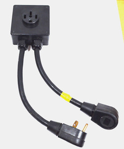 RV or EV adapter two 30A circuits to make one 50A circuit for fast charging