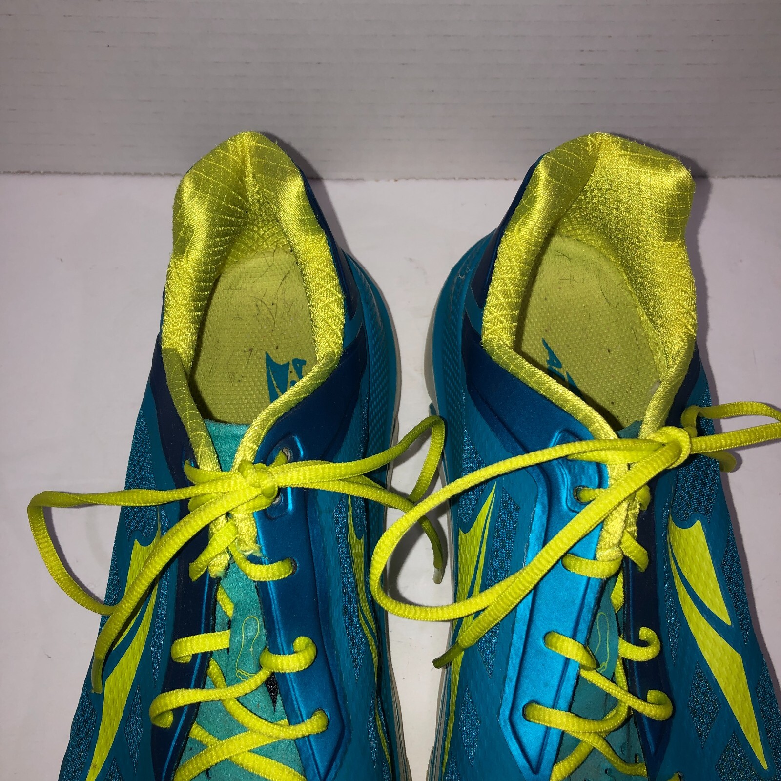 Scarpe da corsa Altra donna taglia 10 blu verde duo forma piede sneakers sportive