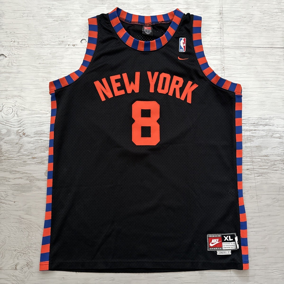 NBA NIKE 90's KNICKS ＃8 SPREWELL Vintage Nike NBA New York Knicks Latrell Sprewell #8 Sewn