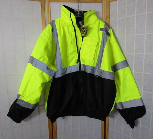 NWT Hi-Viz Workwear OccuNomix Collared Lined Jacket Coat Men's Size L - product listing photo
