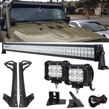 52 Led Light Bar 4 Pods Mount Bracket For Jeep Wrangler Jk Jku 2007-2018