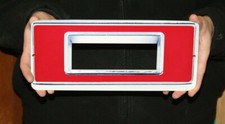 GM CHEVY VINTAGE RED NUMBER 0 – FLAT STEEL SIGN 12" X 5" 