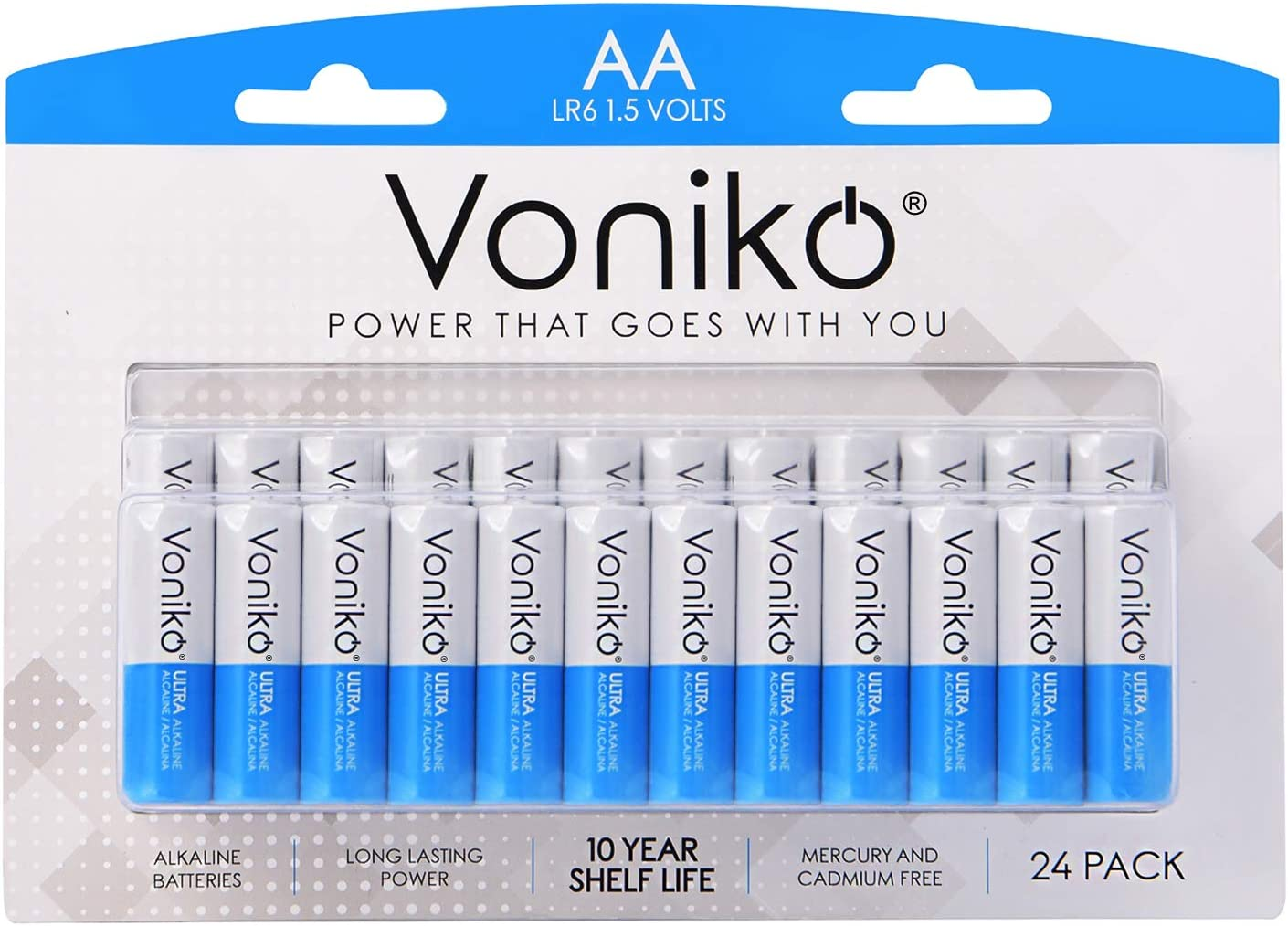 AA Batteries Voniko  Alkaline Double A Batteries Combo Pack Leakproof 1.5V-image