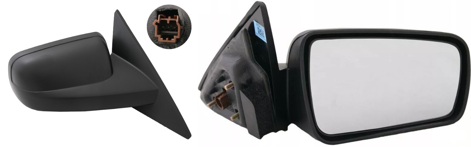 Right Exterior Mirror For Ford Mustang 09.2004-02.2009 Black To Paint