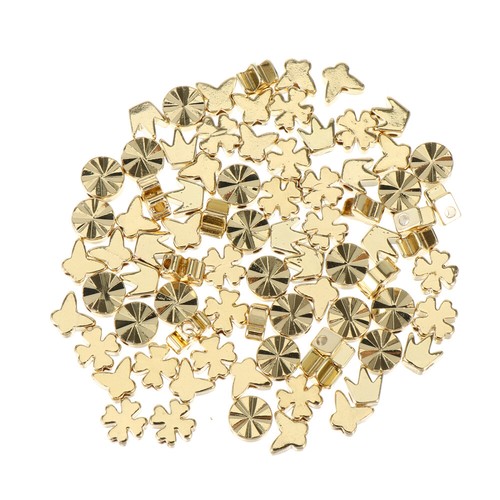 80 Pcs Glossy Loose Bead Spacer Bracelet Materials Double Sided Flower - Picture 7 of 12